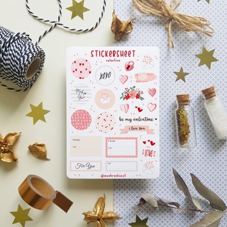 Sticker Sheet Valentine  - Chuyên dán sổ | Bullet Journal Stickers, Valentine's Day Sticker, Love Stickers, Journal