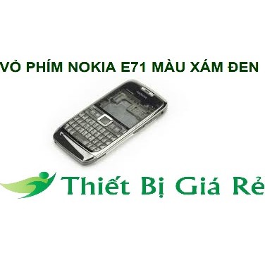 VỎ PHÍM NOKIA E71 MÀU XÁM ĐEN