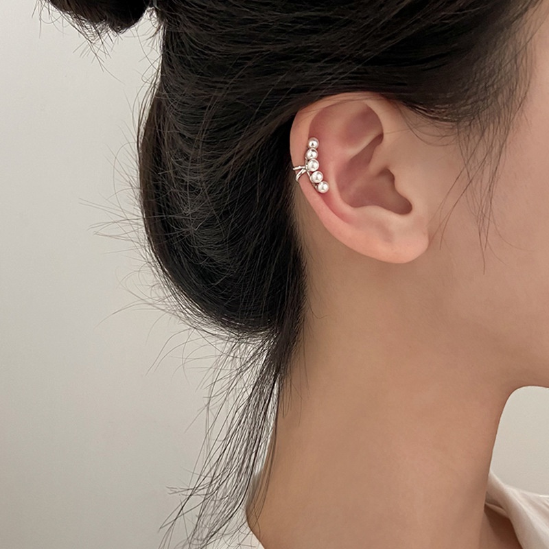1 Khuyên Kẹp Vành Tai Đính Ngọc Trai Giả Thời Trang Nữ