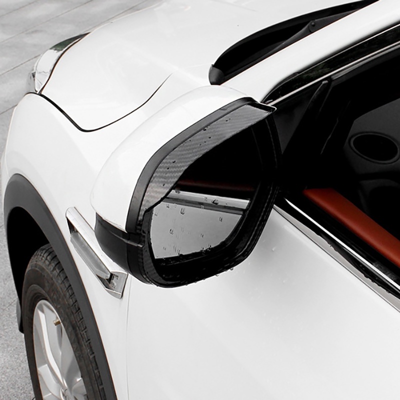 Kiểu dáng ô tô Gương chiếu hậu Che lông mày Trang trí Che mưa Che nắng cho Phụ kiện Honda HR-V HRV 2014-2020, Sợi Carbon
