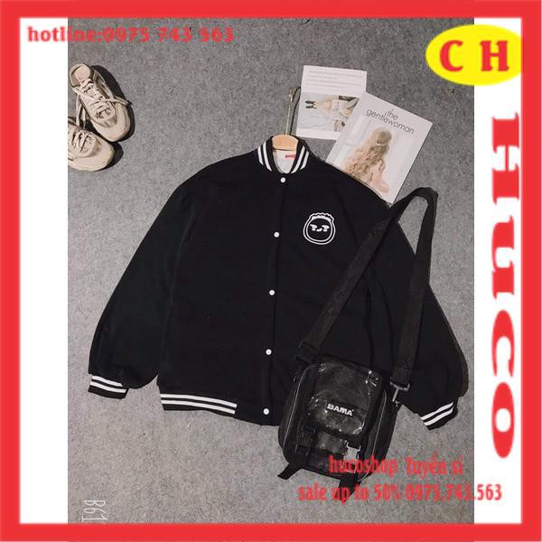 ÁO Khoác bomber logo mặt cười  thời trang thu đông Nam Nữ chất nỉ form thụng tay bồng  unisex freesize mặc đôi nhóm | BigBuy360 - bigbuy360.vn