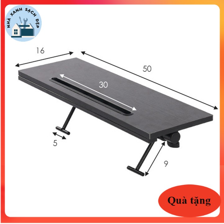 Kệ kẹp trên màn hình - cạnh bàn có rãnh điện thoại