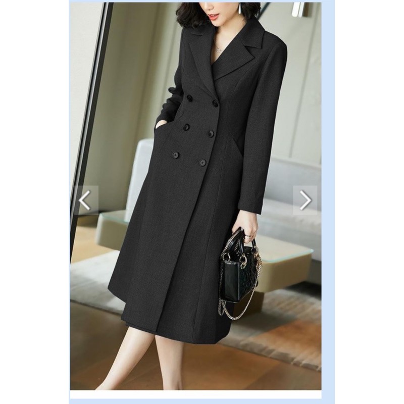 Thanh lý áo dạ dáng dài made in korea, ảnh thật bên cạnh chỉ khác hàng cúc thôu nha