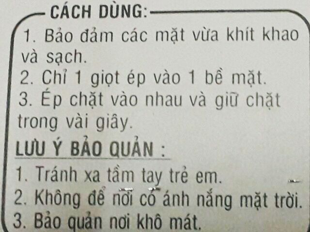 Keo dán sắt nhỏ 5 chai