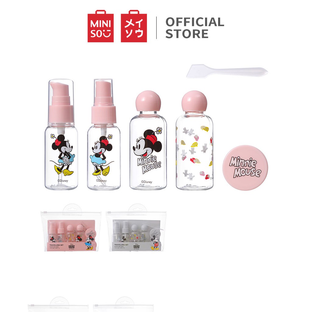 Bộ bình chiết du lịch Mickey Mouse Collection, 7 món Miniso X Disney Travel Kit (ngẫu nhiên) - Hàng chính hãng