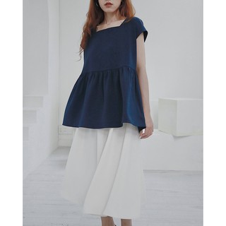 Chicka Chicka - Áo Square baby doll top - Navy