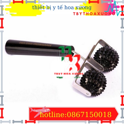 [Hàng Chính Hãng Diện Chẩn Bùi Quốc Châu] Cây Lăn Cầu Gai Đôi Lớn Mát Xa - Dụng Cụ Diện Chẩn