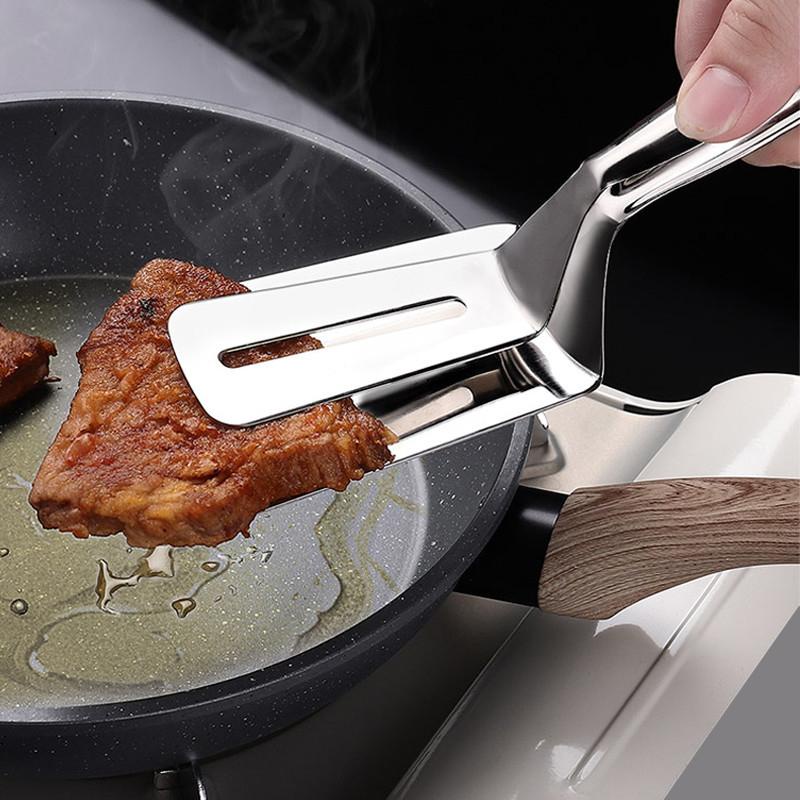 Dụng Cụ Kẹp Thức Ăn Bằng Thép Không Gỉ - Stainless Steel Frying Spatula