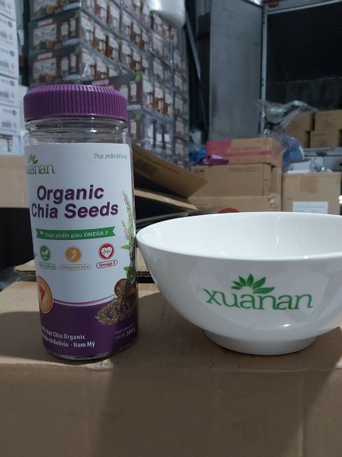 (quà 1 bịch yến mạch hữu cơ) Bịch Hạt chia Organic Xuân An bịch 300g Tặng  bịch yến mạch
