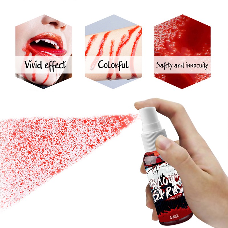 (Hàng Mới Về) Dung Dịch Máu Giả 30ml Dùng Hóa Trang Halloween