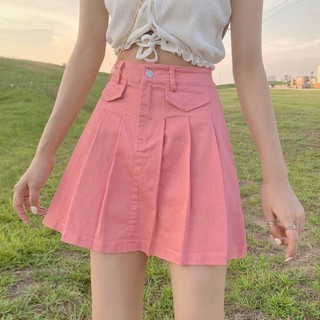 Chân Váy Xếp Ly Dáng Xoè Có Nắp Túi (Hàng Đặt Trước)