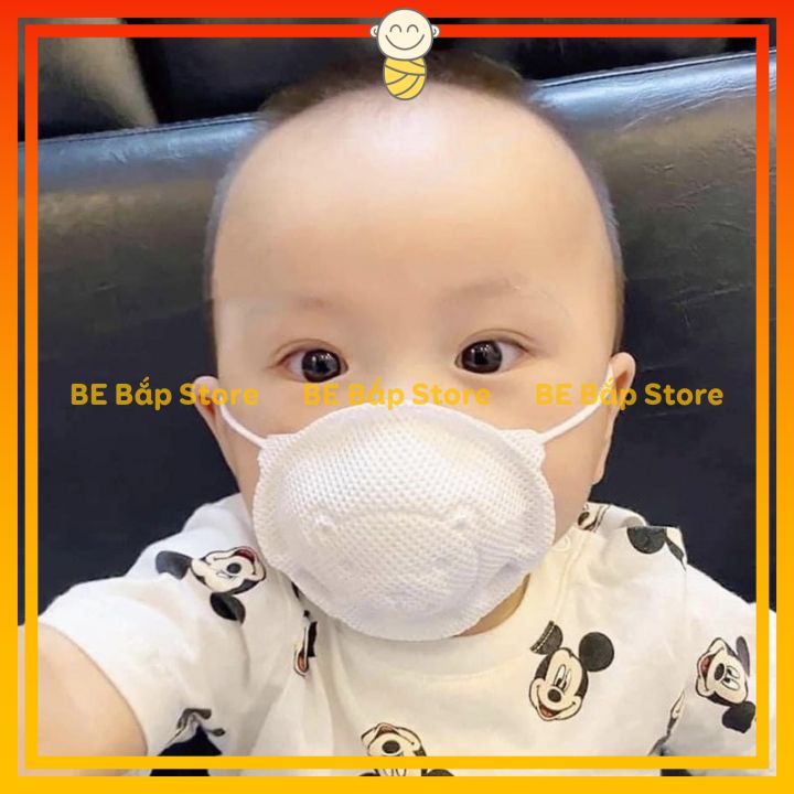 Túi 3 Khẩu Trang Gấu Kichilachi Kháng Khuẩn Chống Bụi Cho Bé Yêu