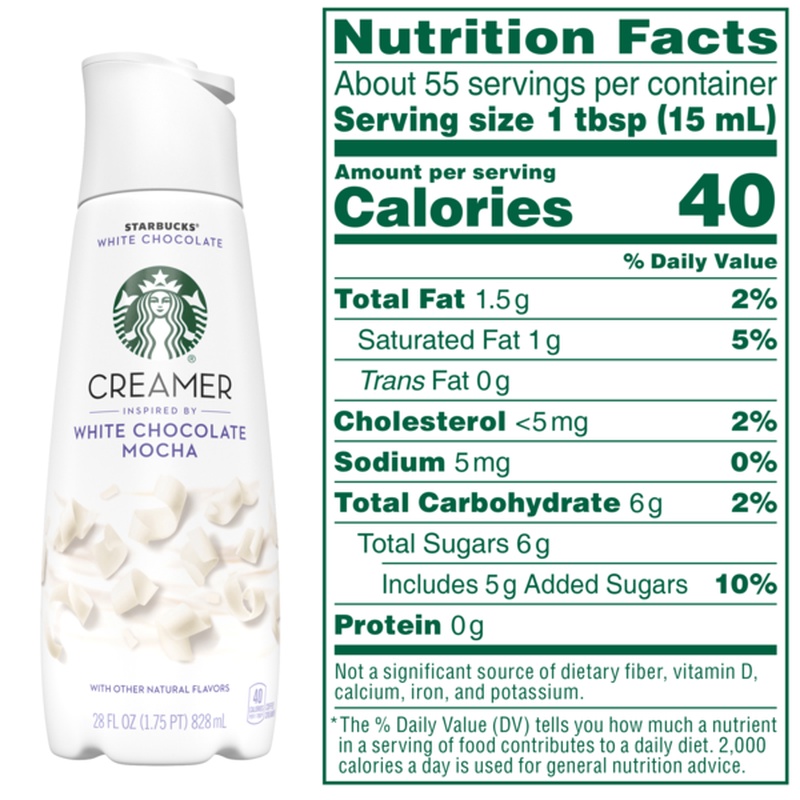 KEM SỮA LỎNG Starbucks WHITE CHOCOLATE MOCHA Coffee Creamer, 828ml (28oz)