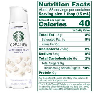 Kem sữa lỏng starbucks white chocolate mocha coffee creamer, 828ml 28oz - ảnh sản phẩm 7