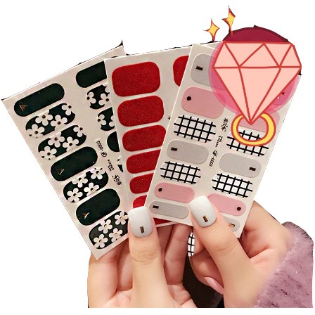 Set 14 Tấm Nhãn Dán Trang Trí Móng Nghệ Thuật 3D