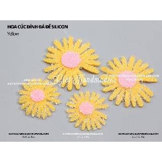 Hoa cúc mới nhất 2021 đính đá đế silicon