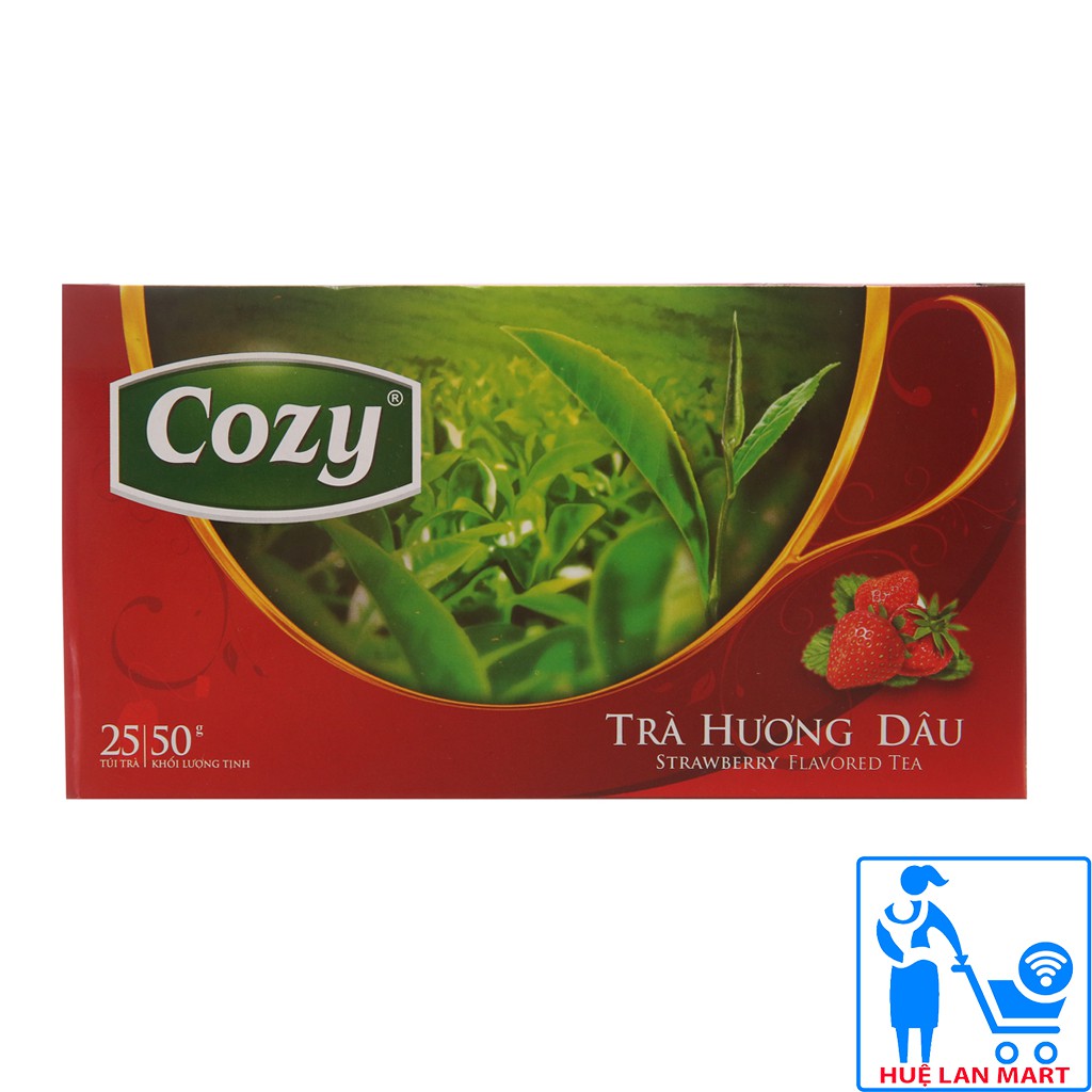 [CHÍNH HÃNG] Trà Hương Dâu Cozy Hộp 50g (2g x 25 túi lọc)