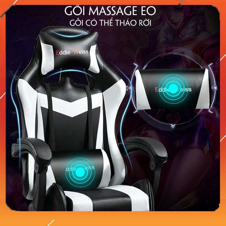 (Màu Hồng) Ghế Gaming KLV có kèm massage, chức năng nâng hạ ghế , xoay 360 , ngả lưng 135 độ hàng mới 100%