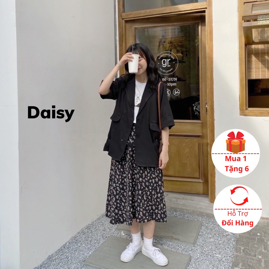 [ Qùa Tặng Dây Buộc Tóc Bạn Nhé] Áo Blazer Tay Lỡ Phong Cách Hàn Quốc - Áo Blazer Tay Ngắn Vải Voan | BigBuy360 - bigbuy360.vn