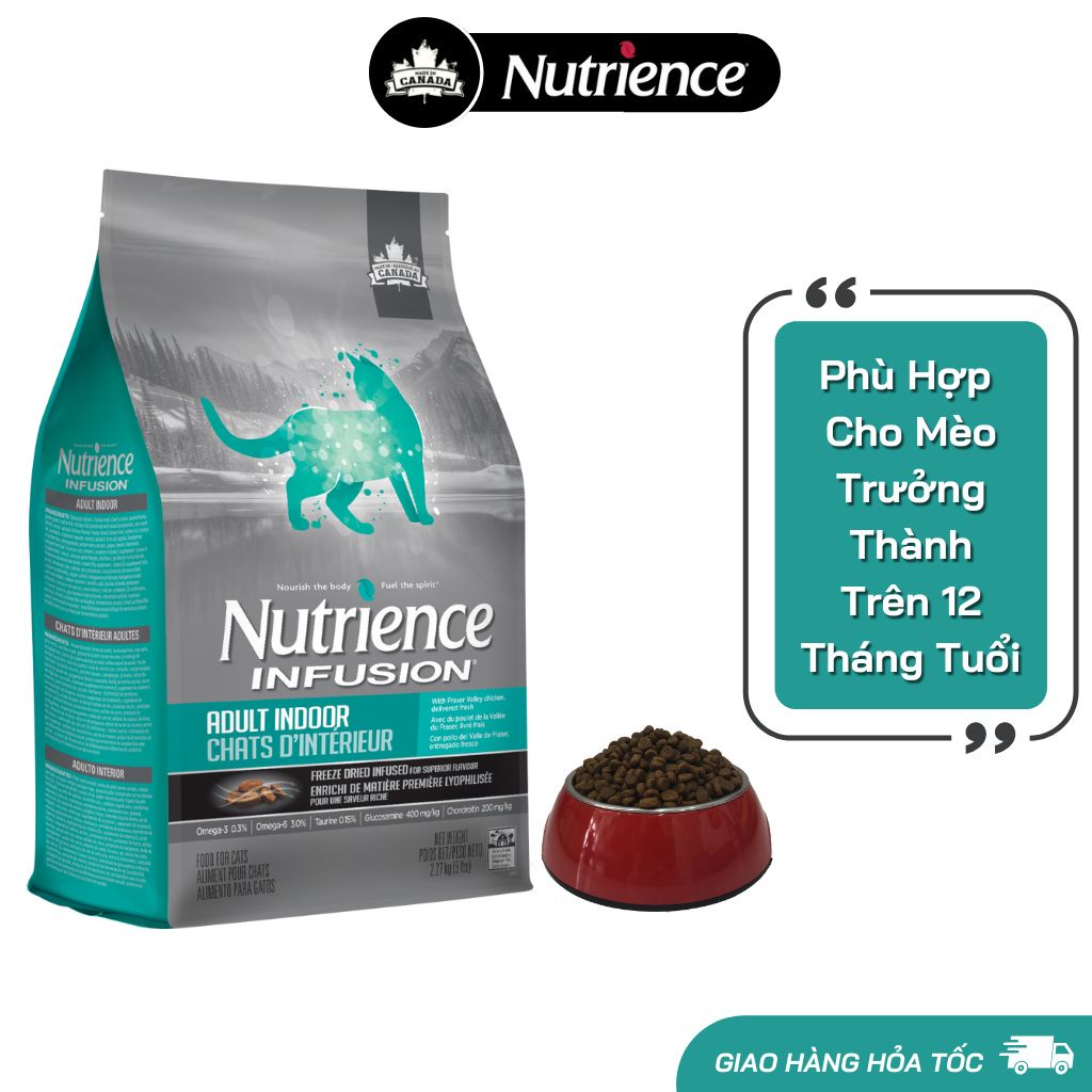 Thức Ăn Hạt Nutrience Infusion Cho Mèo Trưởng Thành | Thịt Gà, Dầu Cá Hồi &amp; Rau Củ Quả Tự Nhiên