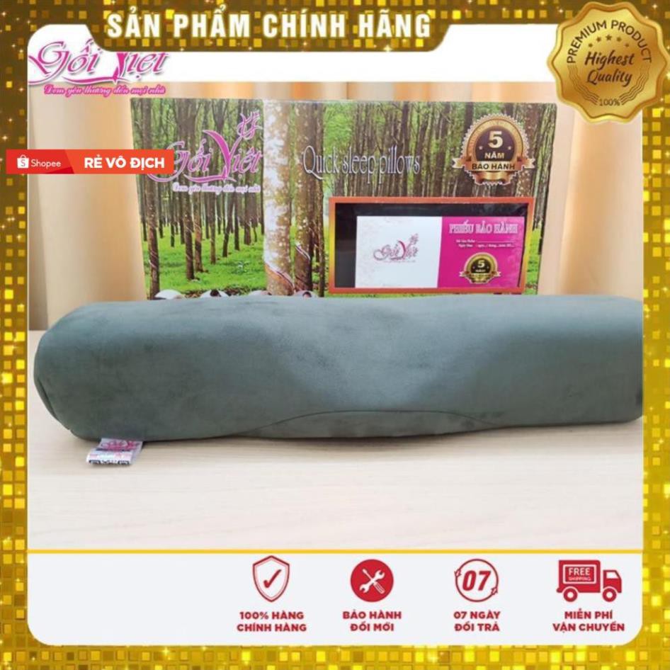 Hàng Công Ty  Vỏ Gối Cao Su Nhật Bản 60x35x12cm Chống Đau Mỏi Vai Gáy, Gối Việt Bảo hành 5 năm