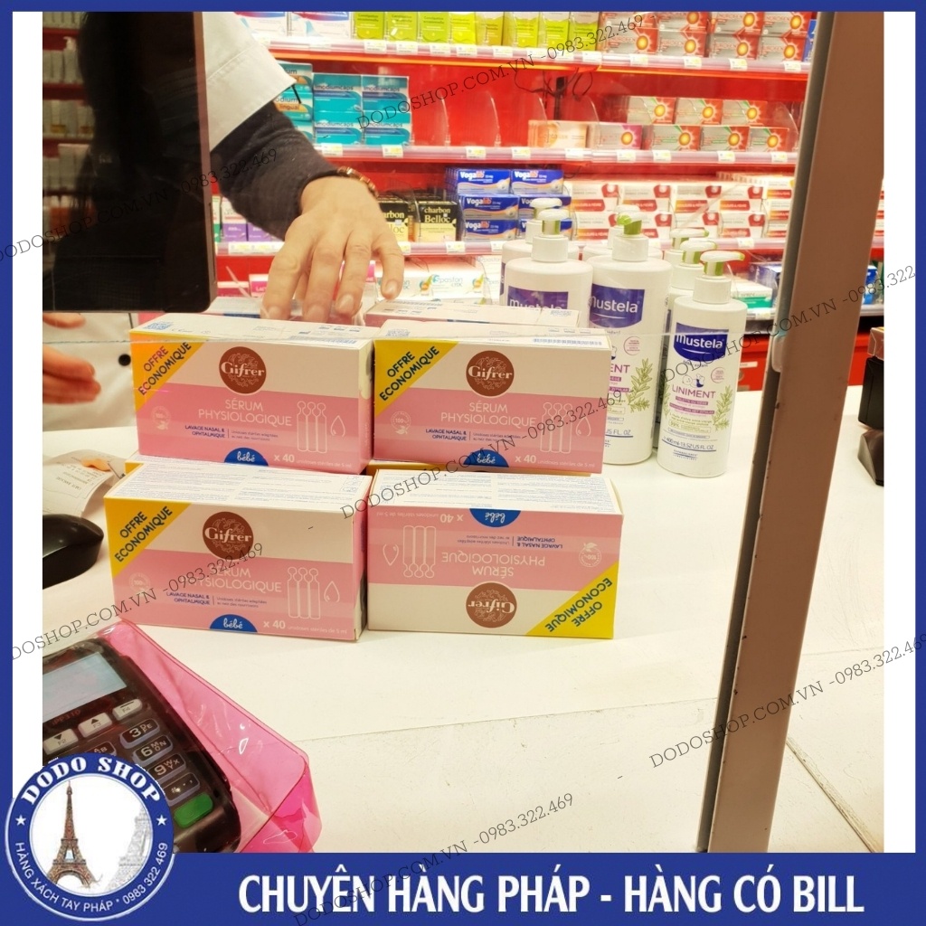 Nước muối sinh lý pháp dùng hàng ngày- Hàng có bill