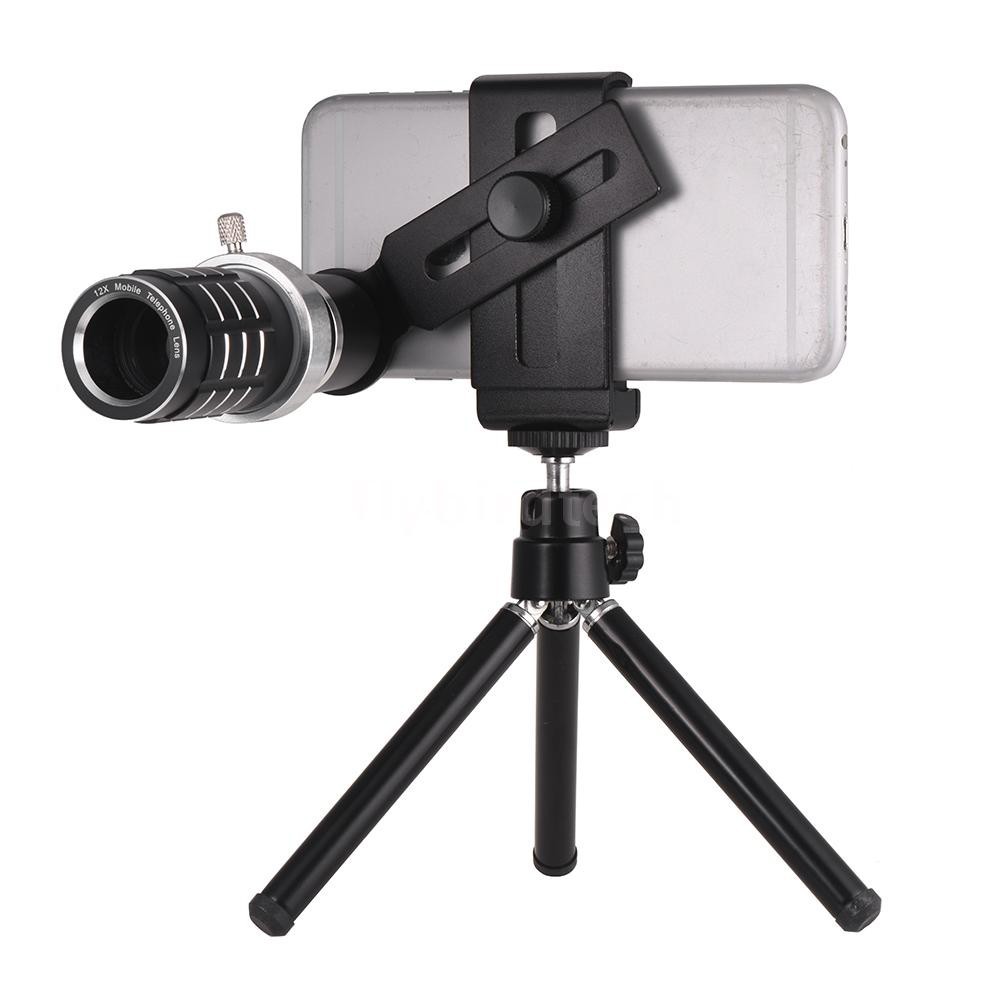18X Optical Zoom Mobile Phone Telephoto Lens with Tripod for iPhone Samsung HTC Nokia Sony Black

Features:
12X magnific