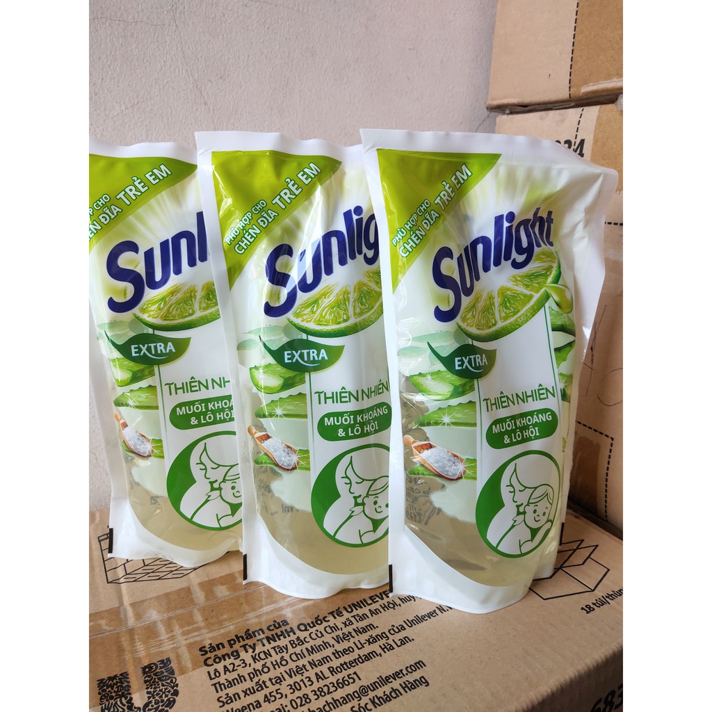 Nước rửa chén Sunlight Muối Khoáng và Lô Hội 550g