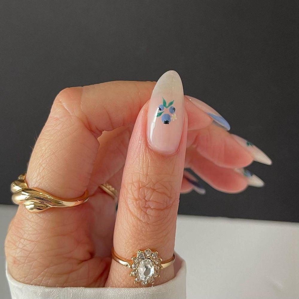 Bộ 24 Móng Tay Giả Che Phủ Toàn Diện Tháo Rời Được Kiểu Pháp