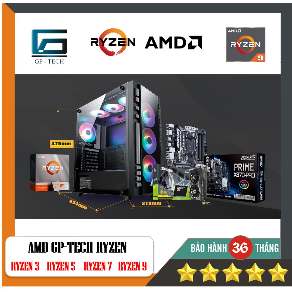 AMD RYZEN 9 3900X / X370 PRO / RAM 16GB BUS 2666 | BigBuy360 - bigbuy360.vn
