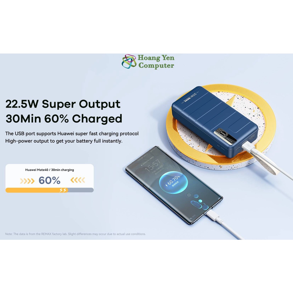 Sạc Dự Phòng Remax RPP-506 30000Mah  - BH 1 Năm - Hoàng Yến Computer