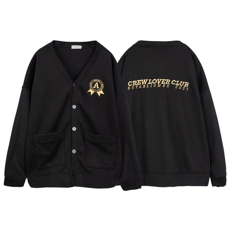 Áo Khoác Cardigan Phông chữ A , chất nỉ cottong bao to , đay đẹp ,  Nam Nữ Unisex Form Rộng Ullzang