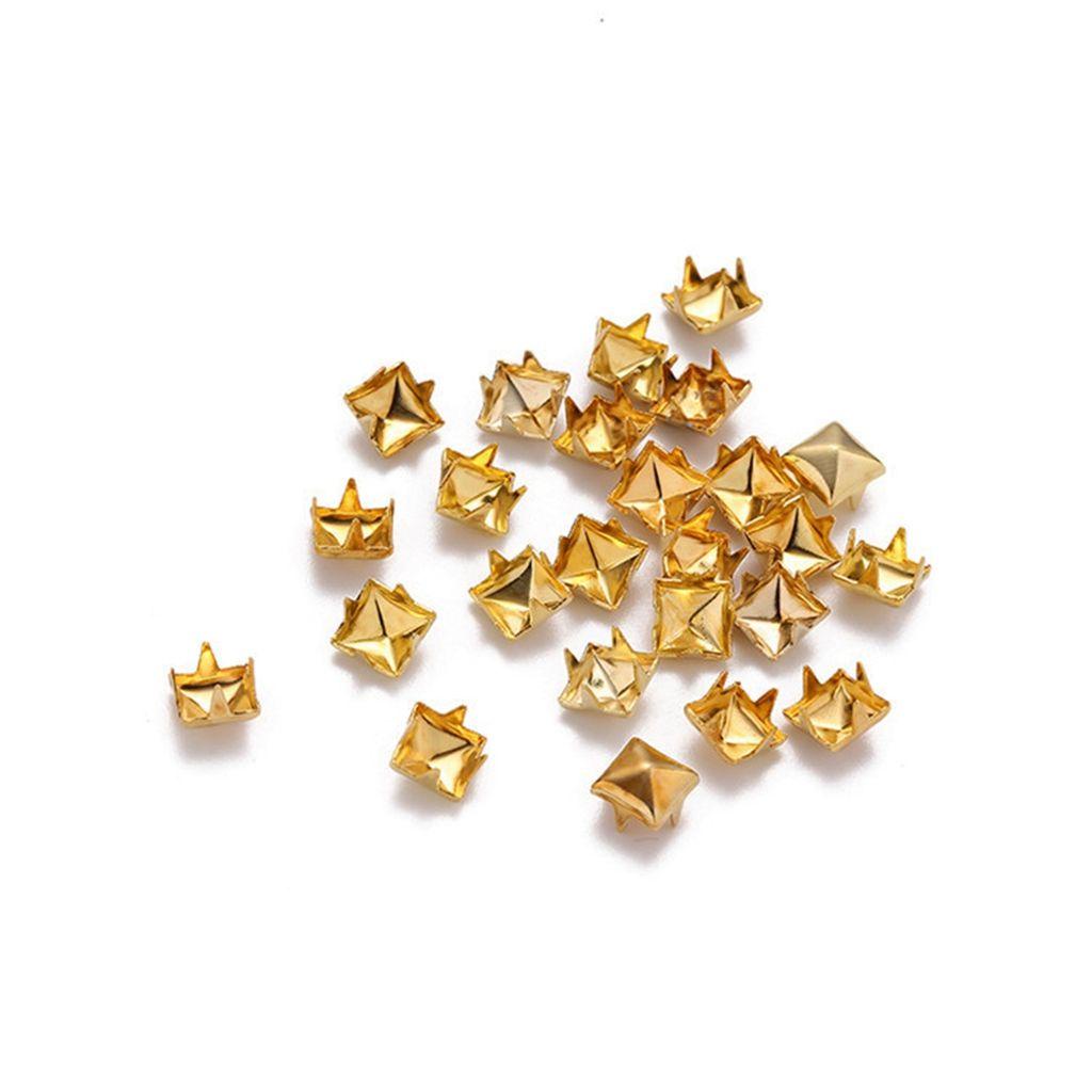 Đinh Tán Hình Vuông Chuyên Dụng Chất Lượng Cao|6 / 8 / 10 / 12 mm|Kim Loại Chất Lượng Cao Hình Kim Tự Tháp Dùng Để Trang Trí Nón / Túi Xách / Túi Xách