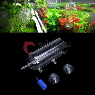 Bộ cốc sủi oxy chống văng nước - cốc sủi thủy tinh chống bắn nước bể cá tặng kèm cục sủi và dây