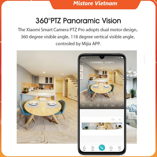 Camera wifi ip xoay 360 độ Xiaomi Mijia PTZ PRO 2K