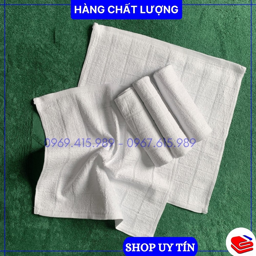 [Nhung bebu]  Khăn trắng nhỏ đa năng lau chùi mọi thứ, 100% cotton tự nhiên, bán rẻ xin đánh giá