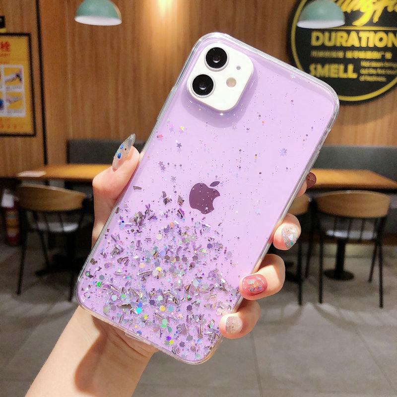 Samsung Galaxy A51 A71 A81 A91 A01 A10 A20 A30 A30S A40 A50 A5S A60 A70 A80 A90 A6 A7 A9 2018 M10 M20 Hard Glisten Fashion Texture Shining Starry Sky Case