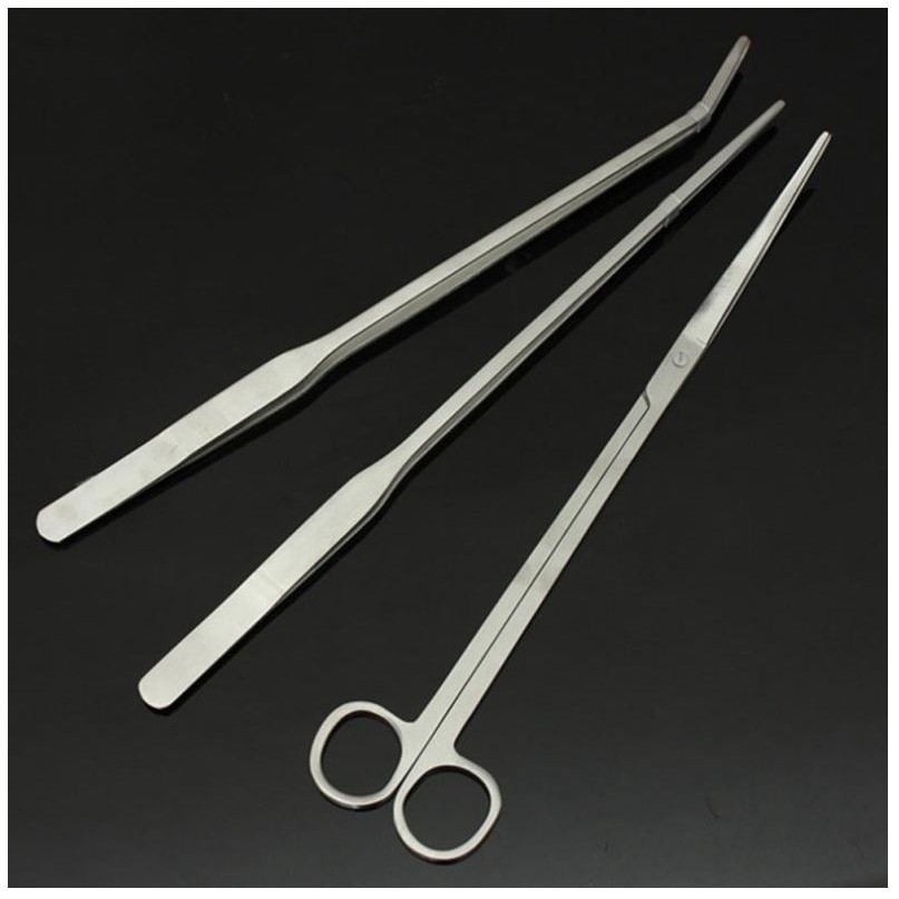 Kéo và nhíp cắt cắm cây thuỷ sinh inox Japan