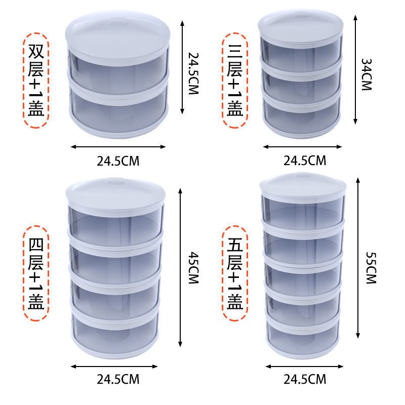Hộp đựng đồ còn sót lại trên bàn rau gia đình hiện vật nhiều lớp có thể gấp chống ruồi, giữ nhiệt và bụi <