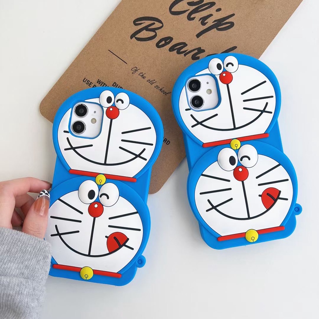 Ốp Điện Thoại Silicon Mềm Hình doraemon 3D Cho Iphone 13 pro max 12 pro max 11 pro max xs max xr x 6 6s 7 8 plus