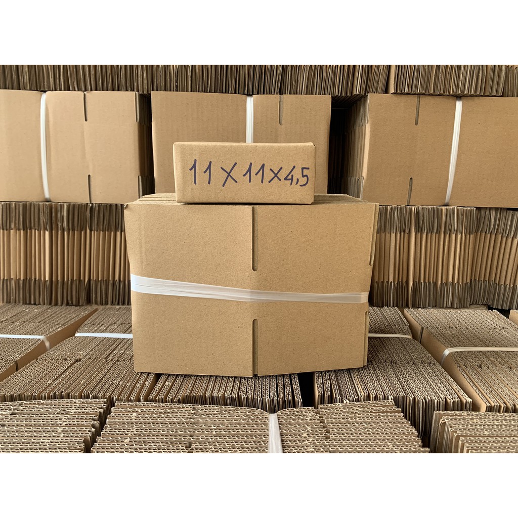 11x11x4,5 Hộp giấy carton, hộp bìa carton đóng gói hàng