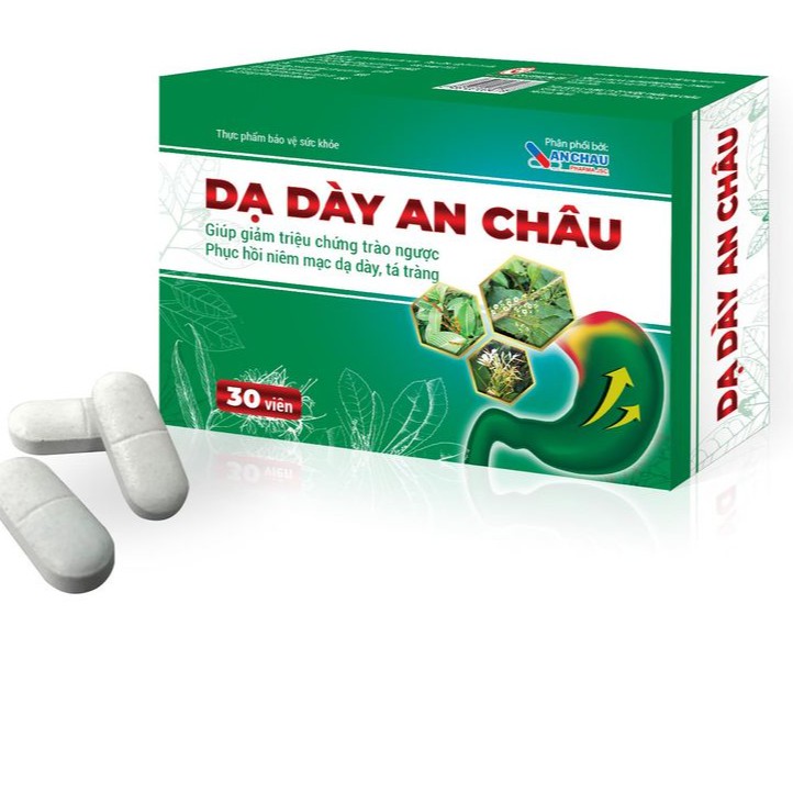 Dạ Dày An Châu - Hỗ trợ làm giảm đau dạ dày, tá tràng, trào ngược dạ dày, đầy hơi, ợ chua ( hộp 30 viên)