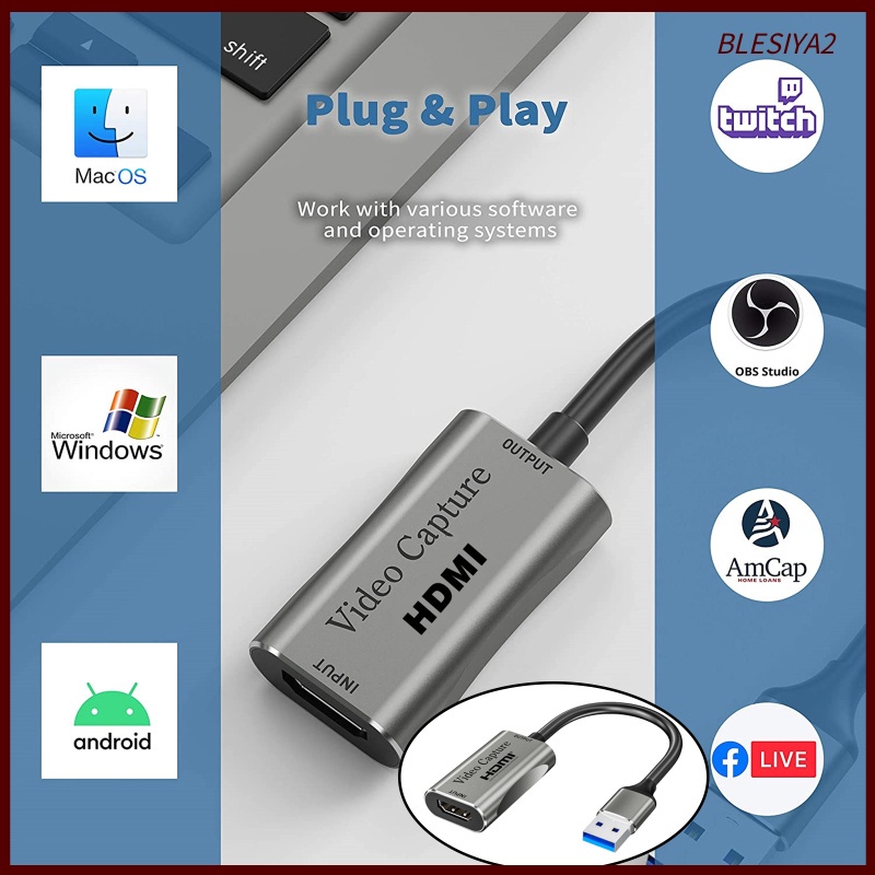 Thiết Bị Chuyển Đổi Âm Thanh Video Từ 1080P 4K HDMI Sang USB 3.0 Blesiya2