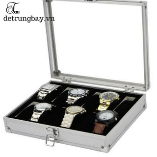 Hộp đựng đồng hồ 12 ngăn bằng nhôm không rỉ