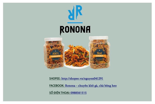 [Nguyên chất, nhà làm,FREESHIP]Chà Bông Gà RONONA Thơm, Ngon, Sợi To 500gram | BigBuy360 - bigbuy360.vn