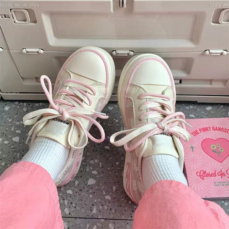 CHZK Giày Thể Thao Canvas Đế Dày Mũi Tròn Phong Cách Mới Cho Nữ