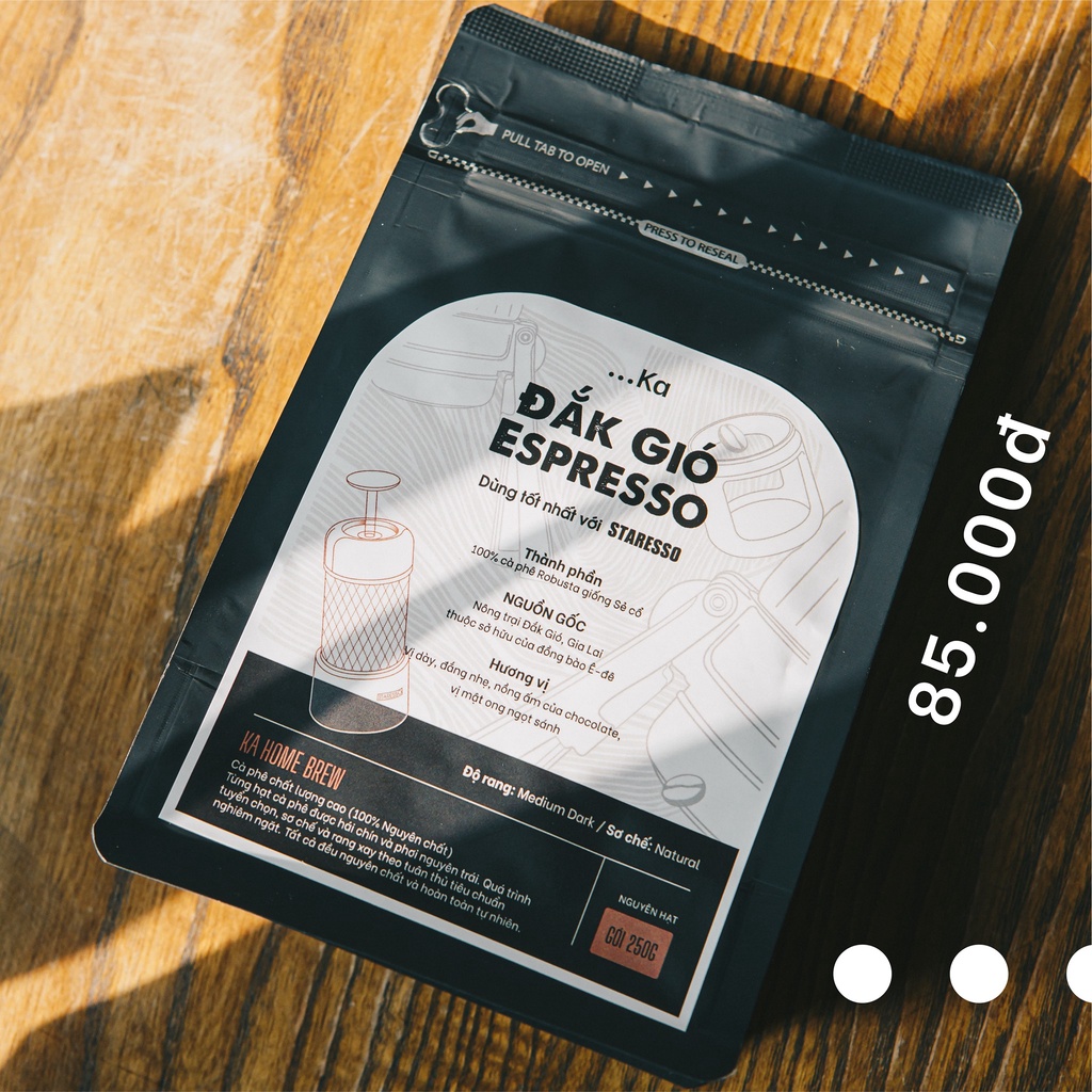 COMBO Dark Gió-Lạc Dương, Cà phê rang xay nguyên chất pha Espresso dùng tốt nhất với Staresso, Wacaco - KaHomebrew | BigBuy360 - bigbuy360.vn