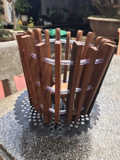 Chậu gỗ trồng phong lan