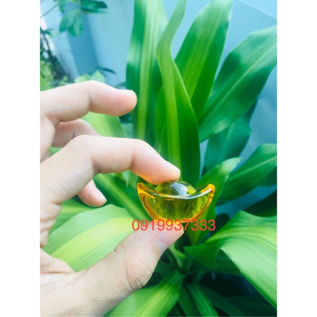 Thỏi vàng thủy tinh 2,5 cm