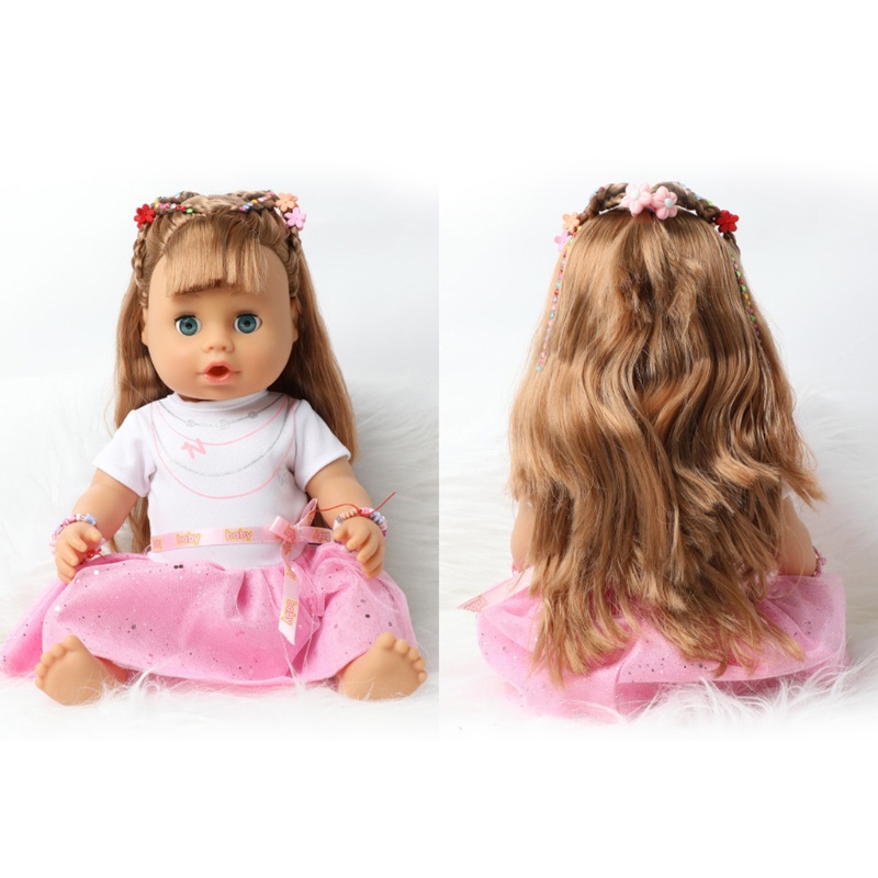 Set 18 Búp Bê Em Bé Sơ Sinh Bằng Vinyl Mềm Mại Xoay 360 Độ Có Thể Giặt